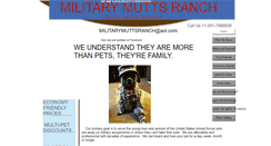 Desktop Screenshot of militarymuttsranch.com